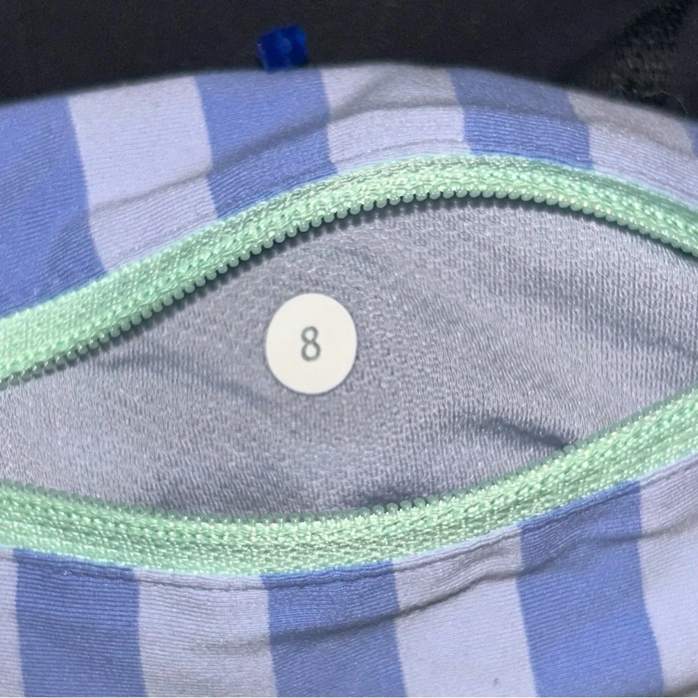 lululemon athletica Black Leggings with Pastel Striped Waistband